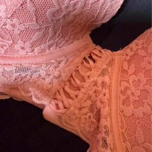 Victoria's Secret Pink Floral Lace Bra